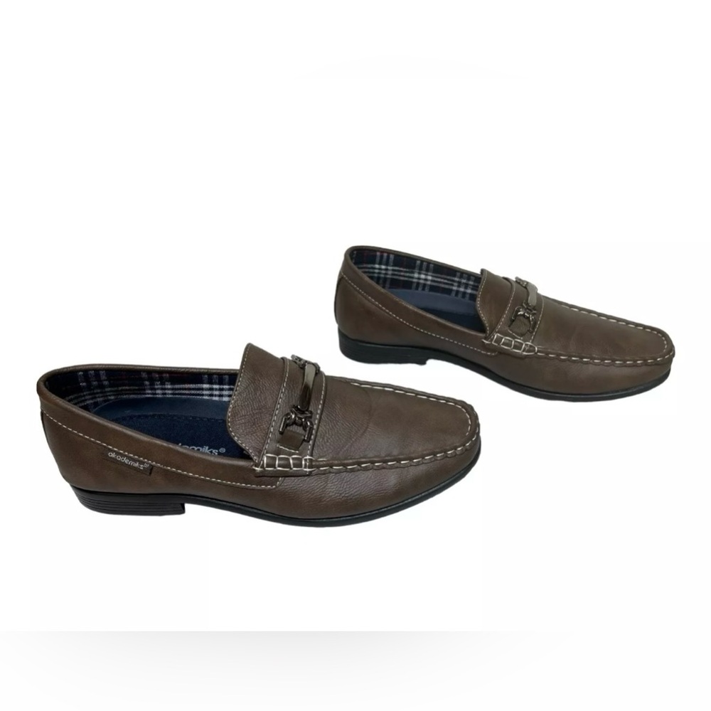 Akademiks BIT-01 Real Comfort‎ Slip On Brown Loafer Mens Size 10.5